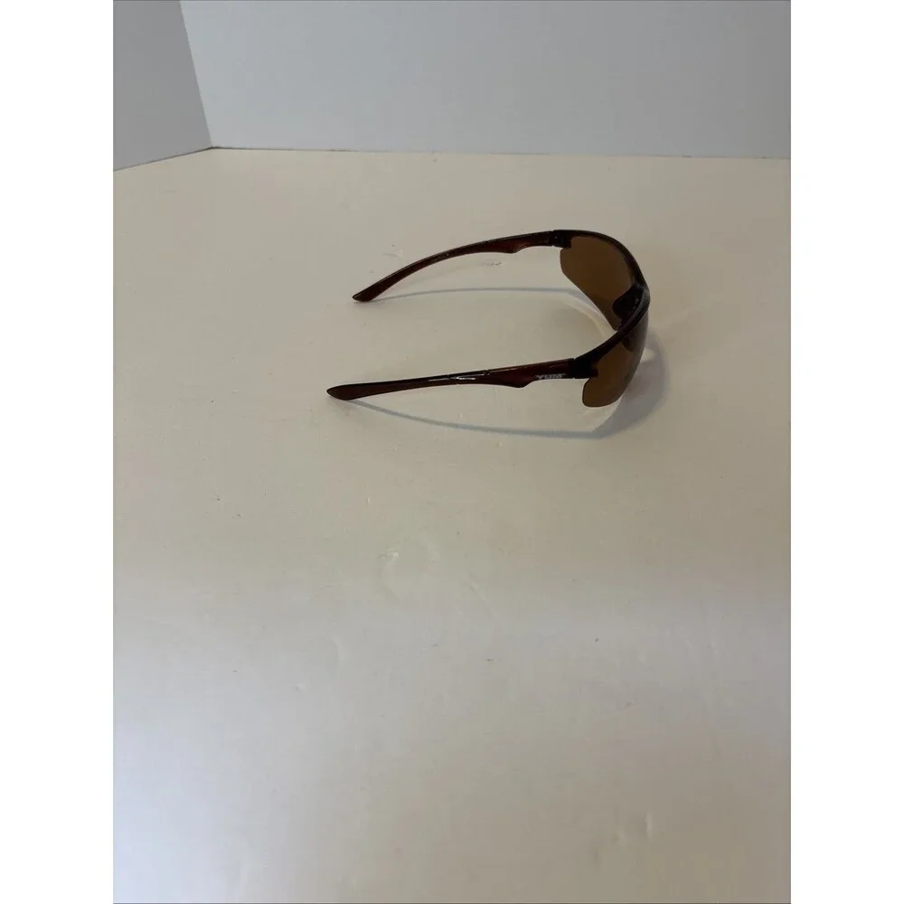 YUM Pradco Brown UV Tinted Lens Sport Wraparound Semi Rimless Men’s Sunglasses
